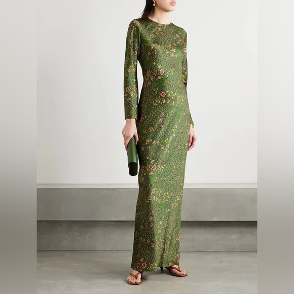 Veronica Beard Gemma Silk-Blend Satin Maxi Dress $698 NEW with tag - Picture 4 of 13